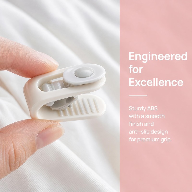 QIANSSE 20pcs Duvet Clips, Reusable Blanket Grippers Bedding