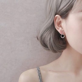 Minimalist Circle Hoop Ball Stud Earrings 925 Sterling Silver Simple Loops Dangle Charm Drop Studs Post Cartilage Statement Earring Dainty Jewelry Gifts for Women Teen Girls BFF