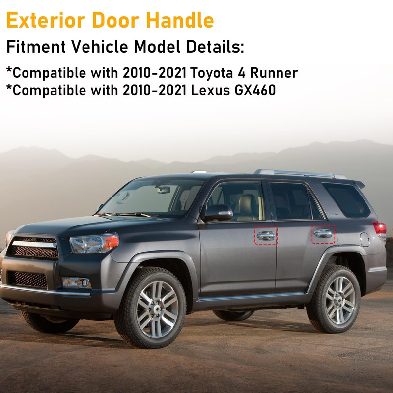 APESER Compatible with 2010-2020 Toyota 4Runner Door Handle,Front Rear Left