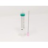 Plastic 10ml Syringe and 4" Blunt Stainless Steel Needles (4)