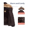 BodiLove Women's Puffer Jacket with Removable Faux Fur Hood and