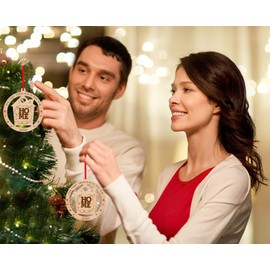 FaCraft First Christmas in Our New Home Ornaments 2023 Christmas Tree Decorations Housewarming Gifts for New Home Christmas House 1st Christmas in New Home Keepsake Ornaments Newlywed Couples Gifts