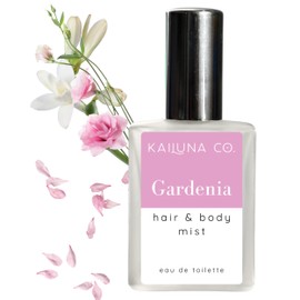 Gardenia Natural Hair & Body Mist Spray, Pure Essential and Fragrance Oils, Alcohol-Free, Handmade in California, 0.5Fl Oz