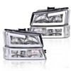 LQI LED DRL Headlights Assembly Compatible with Silverado/Avalanche 2003-2007 (Fit