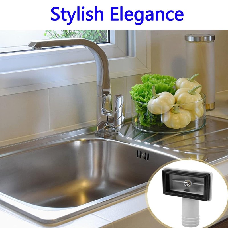 2Pcs Kitchen Sink Waste Kit Overflow Head Sink, 77.5x41 mm
