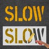 Slow Stencil, 36" Letter Height, Reusable Foldable Silicone Slow Pavement