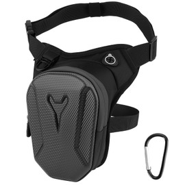 Vylyciy Motorcycle Leg Bag for Men Women Thigh Bag with 2 Carabiners, Sports Leg Bag, Motorcycle Belt Bag, Waterproof for Running, Cycling, Motorcycling, Fishing