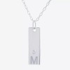Silver treasures Collar Con Colgante De Plata Ley Con Inicial