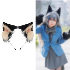 perfeclan Cat Ears Hairhoop Plush Handcraft Hairband for Animals Themed Parties Birthday