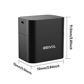 GrnOas.E 8 Pack Rechargeable AA Batteries & Fast Charger, 1.5V 3600mWh, Integrated Charging Box, 350mA, Long-Lasting Li-ion, Leak-Proof, IP67 Waterproof Design