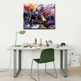 Aihonmin Racing Car Paint by Numbers,Car Lovers Paint by Numbers for Adults Beginner,Paint by Number Kits DIY Graffiti Street Oil Painting Acrylic Set Gift Home Decor Without Framed 16''W x 20''H