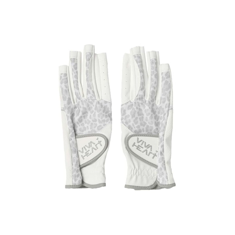 Viva Heart 01392860 Women's Golf Gloves, Two-Handed Print, grey leopard