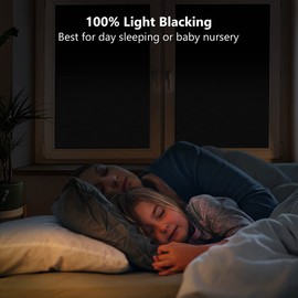 Finnez Blackout Window Privacy Film No Glue Necesary Static Cling,Anti-UV,Black Window Film 100% Light Blocking for Home Or Office