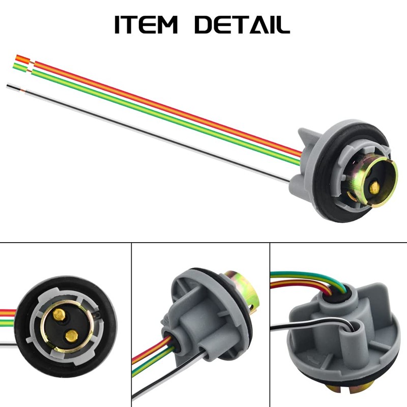 WMYCONGCONG 4 PCS 1157 BAY15D Turn Signal Light Bulb Socket