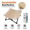 PETKARAY Foldable Cat Hammock Bed, Elevated Sisal Scratching Lounge with