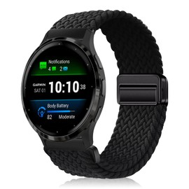 YealRed 18 mm Nylon Bracelet Compatible with Garmin Venu 3S / Venu 2S / Vivomove 3S / Vivoactive 4S, Sports Watch Strap for Garmin Forerunner 255S / 265S, Nylon