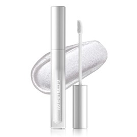 Silver Metallic Liquid Lipstick, Non-Stick Cup Glitter Lip Gloss, High Pigmented Lip Color with Transfer-proof Wear, Long Lasting Waterproof Shimmer Sparkly Lipstick Cosplay Makeup for Women-01