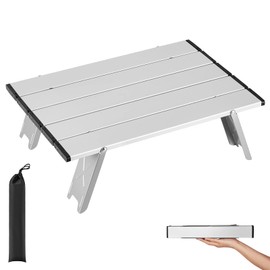 ATEPA Ultralight Compact Small Camping Table, Backpacking Mini Small Folding Camping Side Table for Camp, Portable Table for Outdoor Picnic,Tent,Travel,Beach