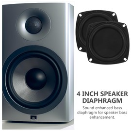 2 Pack Passive Radiator: 4 Inch Subwoofer Woofer Membrane, Rubber Vibration Diaphragm Plate Replacement Woofer Diaphragm For Bass Speaker Subwoofer Diy Repair