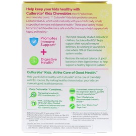 Culturelle Kids Probiotic Natural Busting Berry Flavor - 30 Chewable, Pack of 5