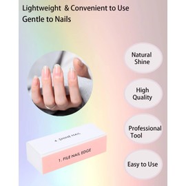3PCS Nail Buffer Blocks，4-Sided Grit Professional Nail Files Manicure Treatment Sanding File for Shiny Glossy Surface Natural Nails Acrylic Nail Home Salons Use