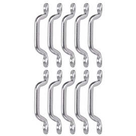 Boat Top Pad Eye, Pack of 10 Stainless Steel Bimini Boat Top Pad Eye, Deck Loop Tie Down Boat Top Eye for Holding Boats Flounder, Boating Equipment