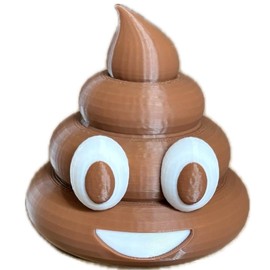 Towing Hitch Cover Cap Protective Cap Ball Head Poo Poop Emoji Smiley Funny Plastic Custom Schinner 3D Print