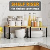 SpaceAid Cabinet Shelf Organizers 2 Pack, Kitchen Counter Rack Shelves