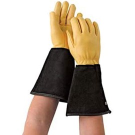 Gold Leaf TOUGH TOUCH Deluxe Deerskin Leather RHS Thorn Resistant Gardening Gloves - Ladies Size - Great Gift, 2 Count (Pack of 1)