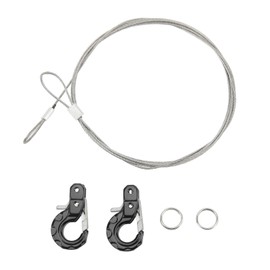 2pcs RC Metal Trailer Hook Aluminum Alloy Steel Rope Lightweight Compact RC Chain Hook for SCX10 D90 TRX4 Black