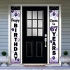 LASKYER Happy 67th Birthday Purple Door Banner - Cheers to