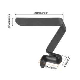 PATIKIL 8x5mm Kayak Paddle Snaps, 5 Pack Tent Pole Push Button Spring Clips Steel Hollow Button Locking Tube Single Pin for Kayak Paddle Tent, Black