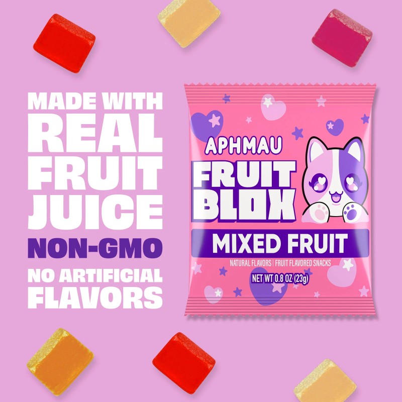 No Brand FruitBlox Aphmau Mixed Fruit Snacks, 22 Count