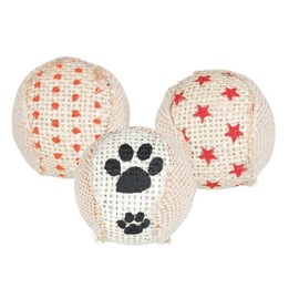 Trixie Rattle Balls with Jute Diameter 5 cm, Pack of 3