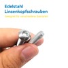 WZHUIDA 330 Piece M4 Screws Set, Stainless Steel Rounded Head