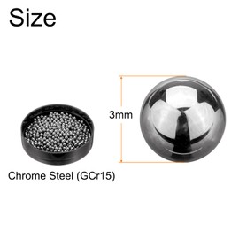 sourcing map 500pcs Chrome Steel Bearing Balls 3mm Precision Balls, Mini Solid Bearing Balls, G100