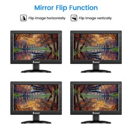 Eyoyo 12" Inch TFT LCD Monitor with AV HDMI BNC VGA Input 1366x768 Portable Mini HD Color Screen Display with Built-in Speaker