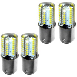 HQRP 4-Pack 110V LED Light Bulbs Warm White Compatible with Kenmore 158.161/158.162/158.1625/158.163/158.1641/158.16411/158.16412 Sewing Machine