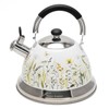 Tinlon Enamel Tea Kettle, 3.1 Quart Whistling Tea Pot for