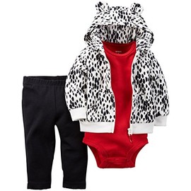 Carter's Baby Girls' 3 Piece Cardigan Set - Spot Print - 18 Months