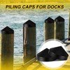 Landical 4 Pcs Marine Dock Piling Cap Piling Cone 9