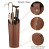 ELPMD Brown Leather Umbrella Holder Indoor Umbrella Stand Rack for
