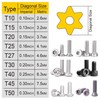 Hanpex Long Arm Torx Star Allen Wrench Set, Star Key