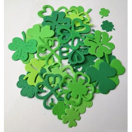 Shamrock Clover St. Patrick's Leaves 30pc  Paper Die Cut Scrapbook Embellishment