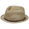 Lipodo Coyuca Vented Pork Pie Straw Sun Hat for Men