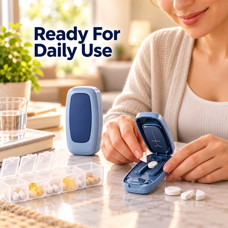 Portable Pill Splitter – Tablet Cutter for Half, Third &