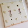 Coquette Gold Bows Light Switch Plate Various Sizes Offered