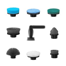 Leebein YMG-825 Replacement Brush Heads, 8pcs Extra Brush Accessories Kit for YMG-825 Cordless Cleaning Brush Only - Scrubber Not Included