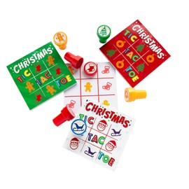 Fun Express Christmas Tic Tac Toe Stamper Sets - 6 Pc