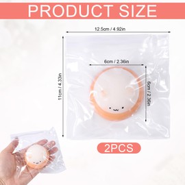 2pcs Cream Chestnut Hamster Squeeze Toy, Super Soft Squishy Hamster Fufu Animals Fidget Stress Balls Kawaii Hamster Sensory Toys Cute Novelty Party Favors for Kids Adults Relaxing Gift